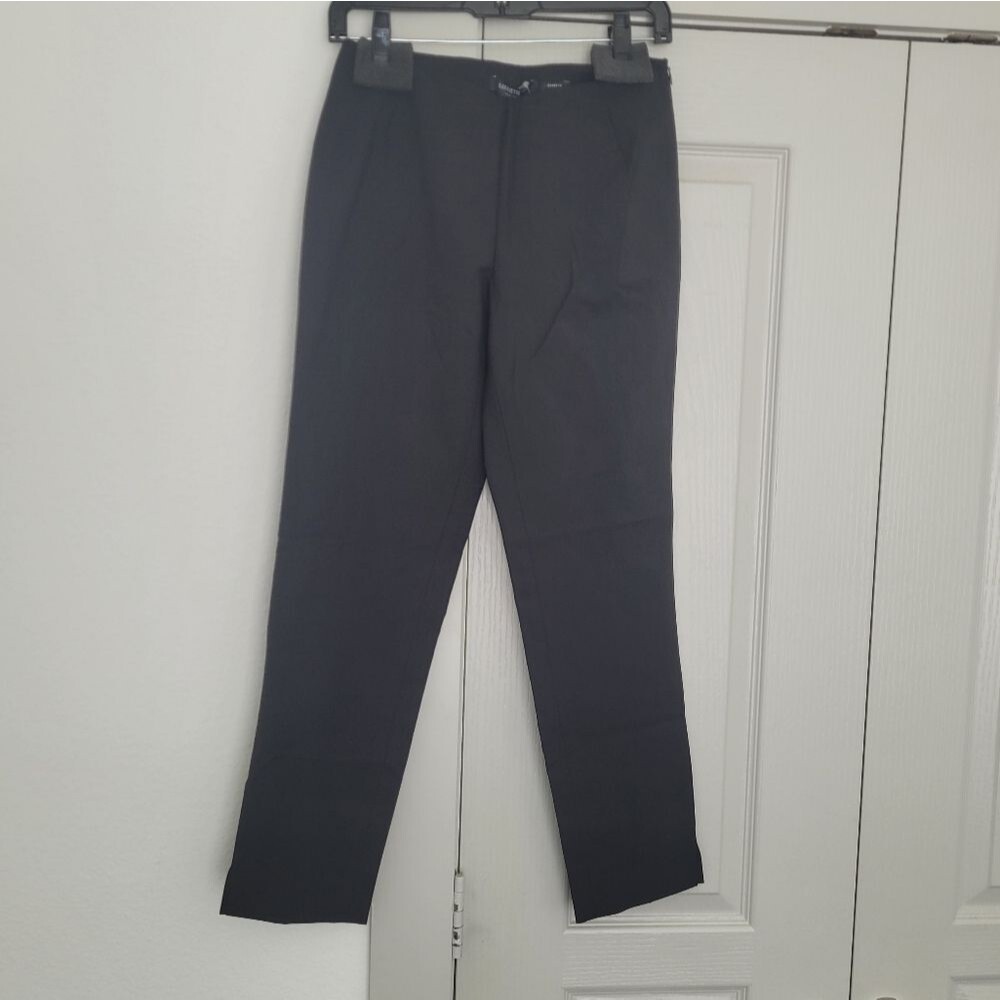 Lafayette 148 New York Stanton Pants Black 0 Bi-Stretch Cropped Business Casual